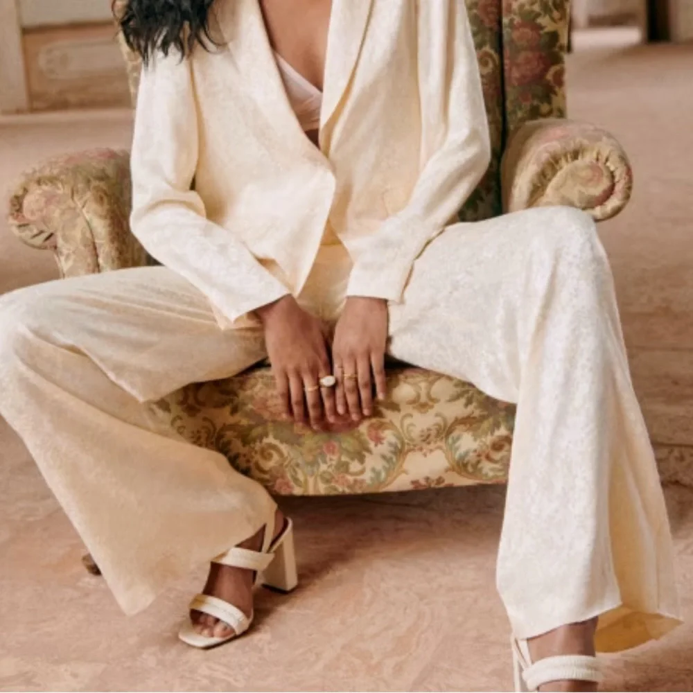 SEZANE Tymo Pants Ecru NWT - Picture 2 of 8